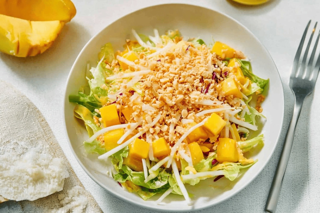 Salade thaïe aux crevettes et mangue : une recette simple et délicieuse