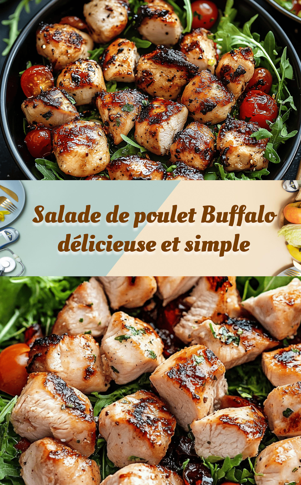 Salade de poulet Buffalo délicieuse et simple