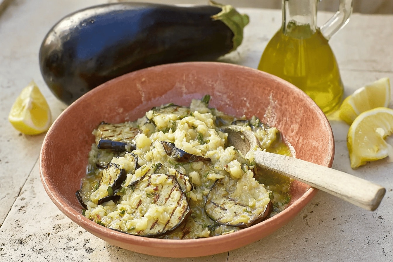 Salade d’aubergine cuite