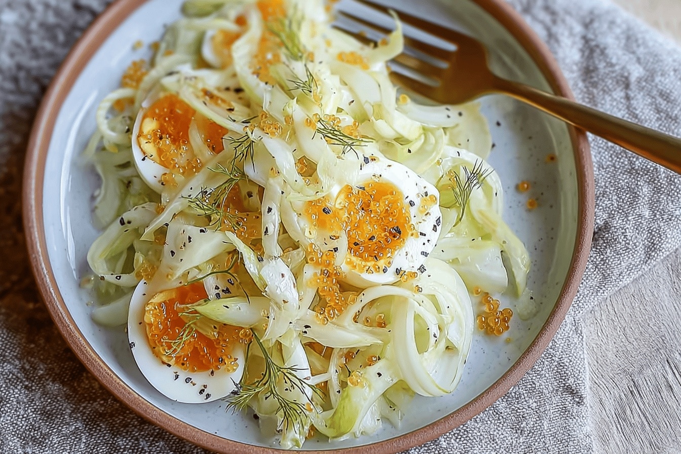 Salade de fenouil aux oeufs de truite