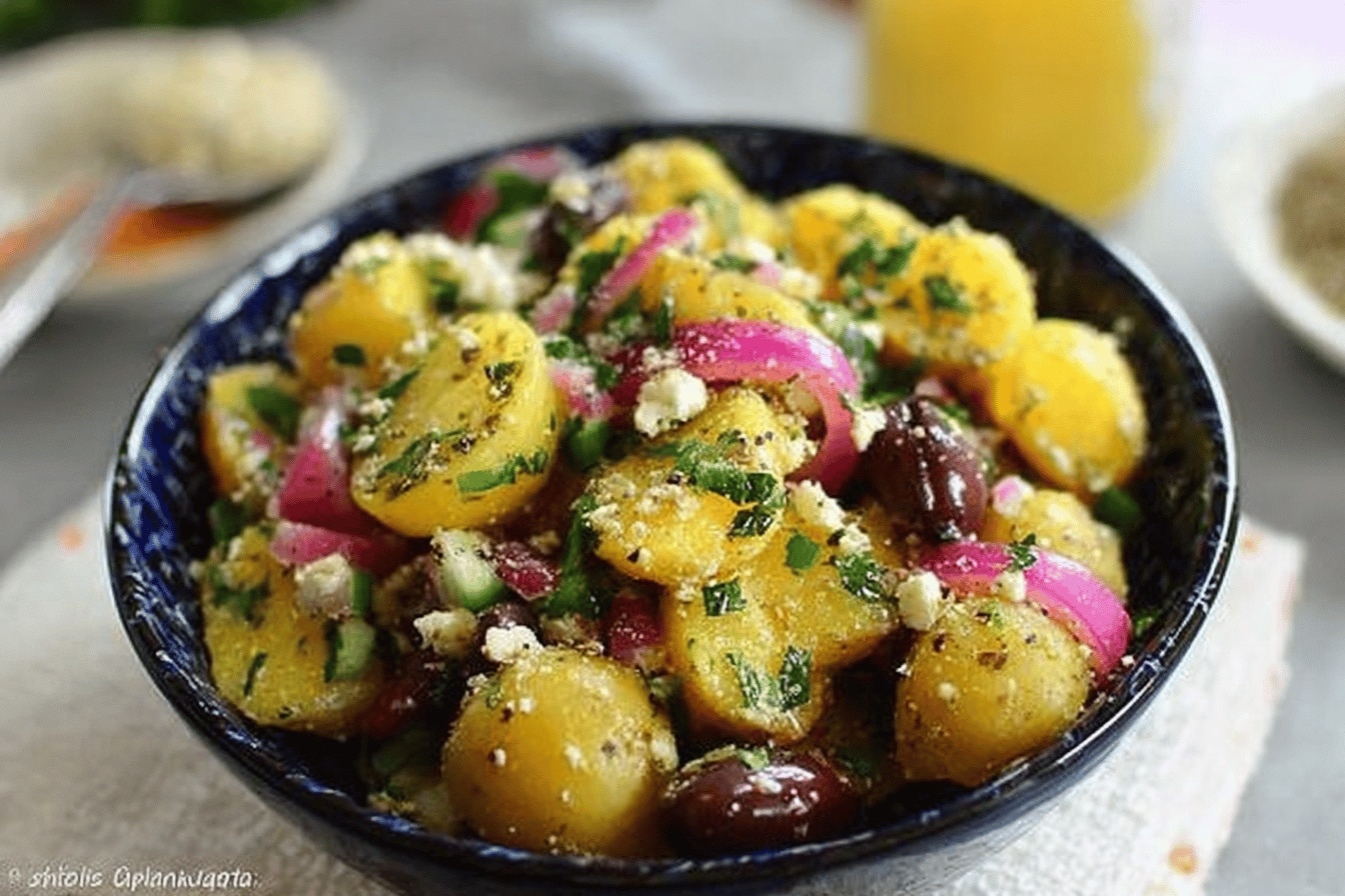 Salade de pomme de terre à la grecque : Une recette estivale
