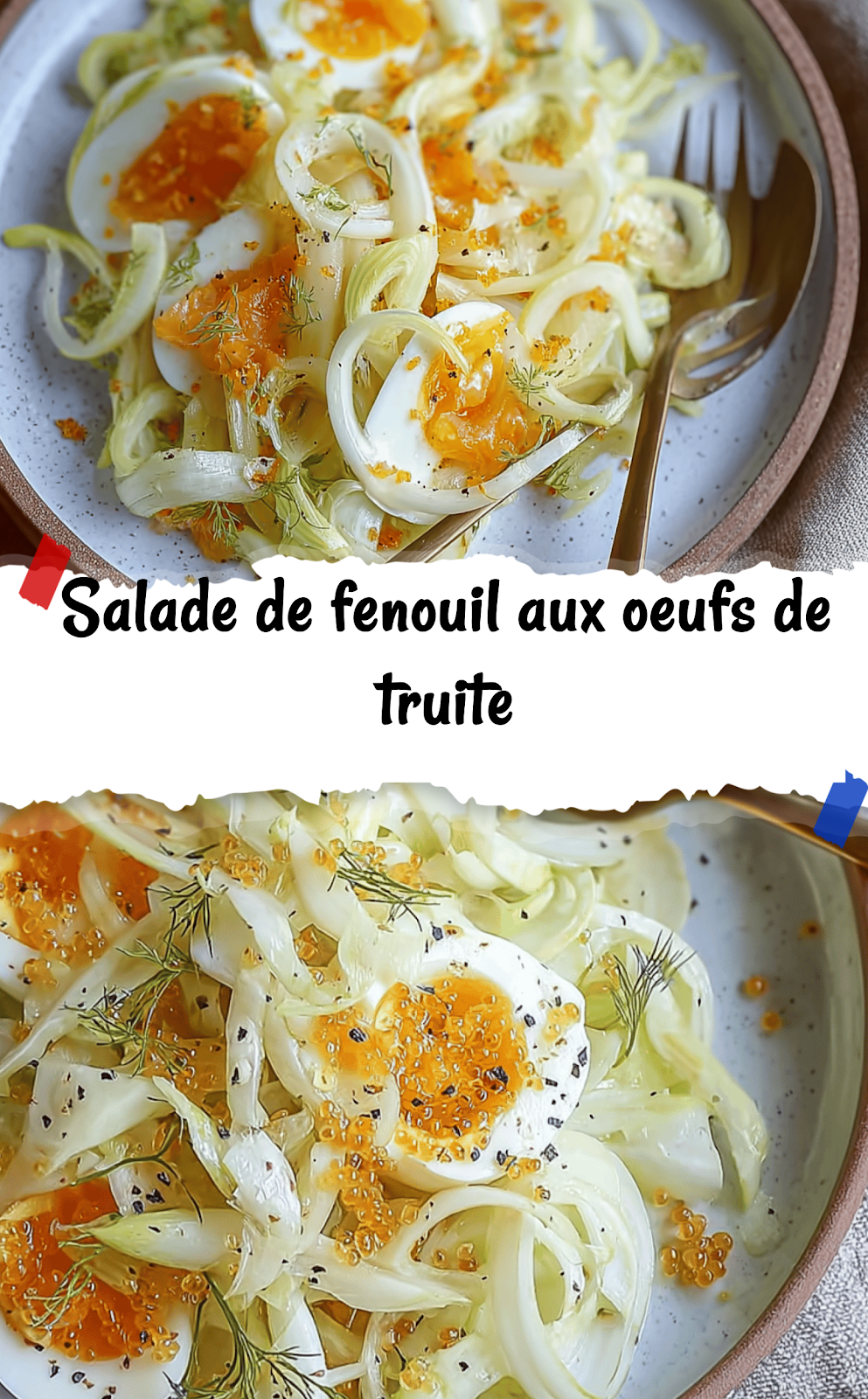 Salade de fenouil aux oeufs de truite