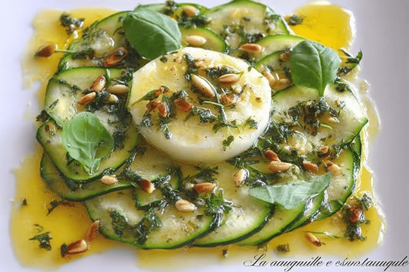 Carpaccio de courgettes, chèvre chaud : Recette saine, rapide et 5 étoiles à essayer !