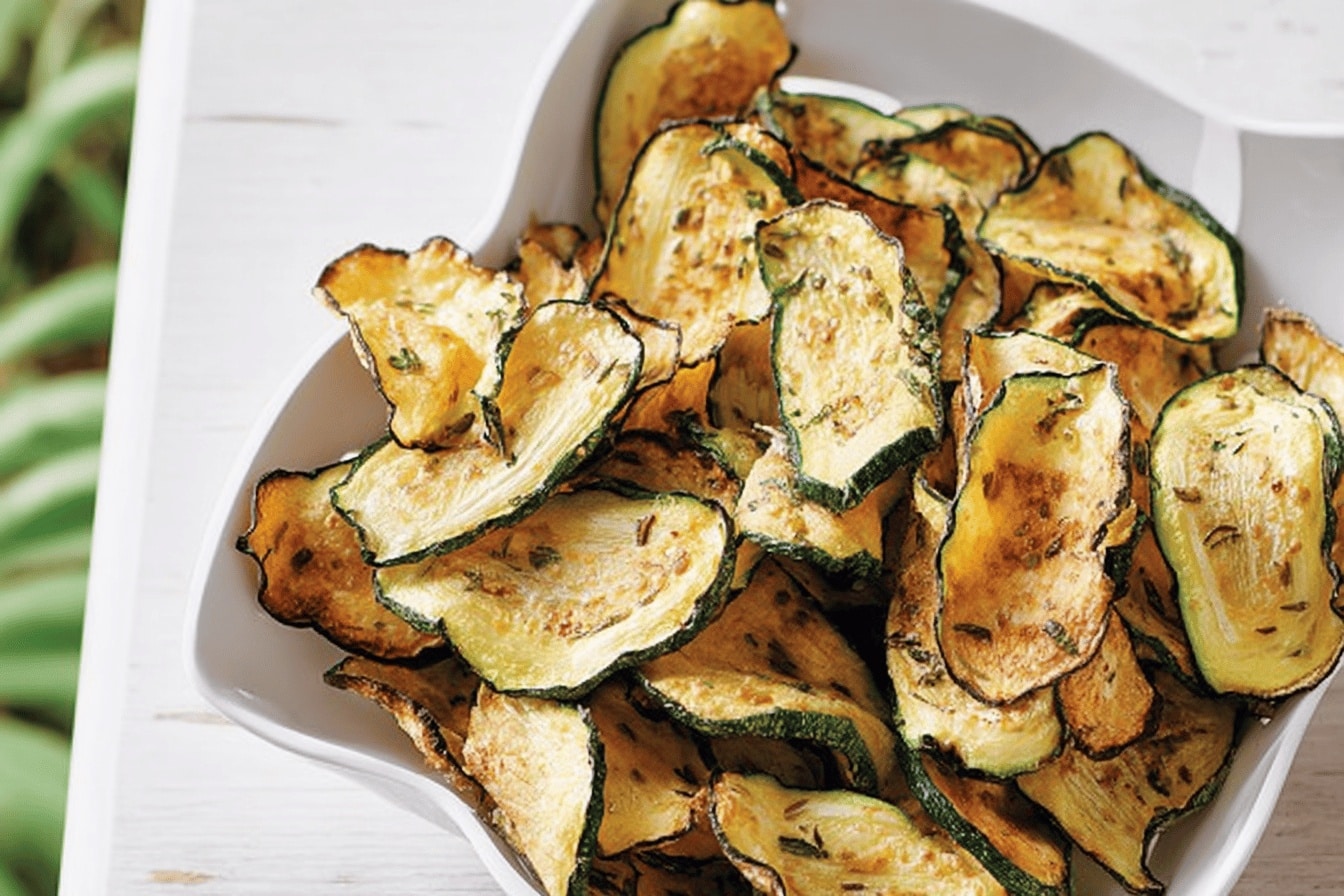 Chips croustillants de courgettes au four : la recette facile et délicieuse en 5 minutes