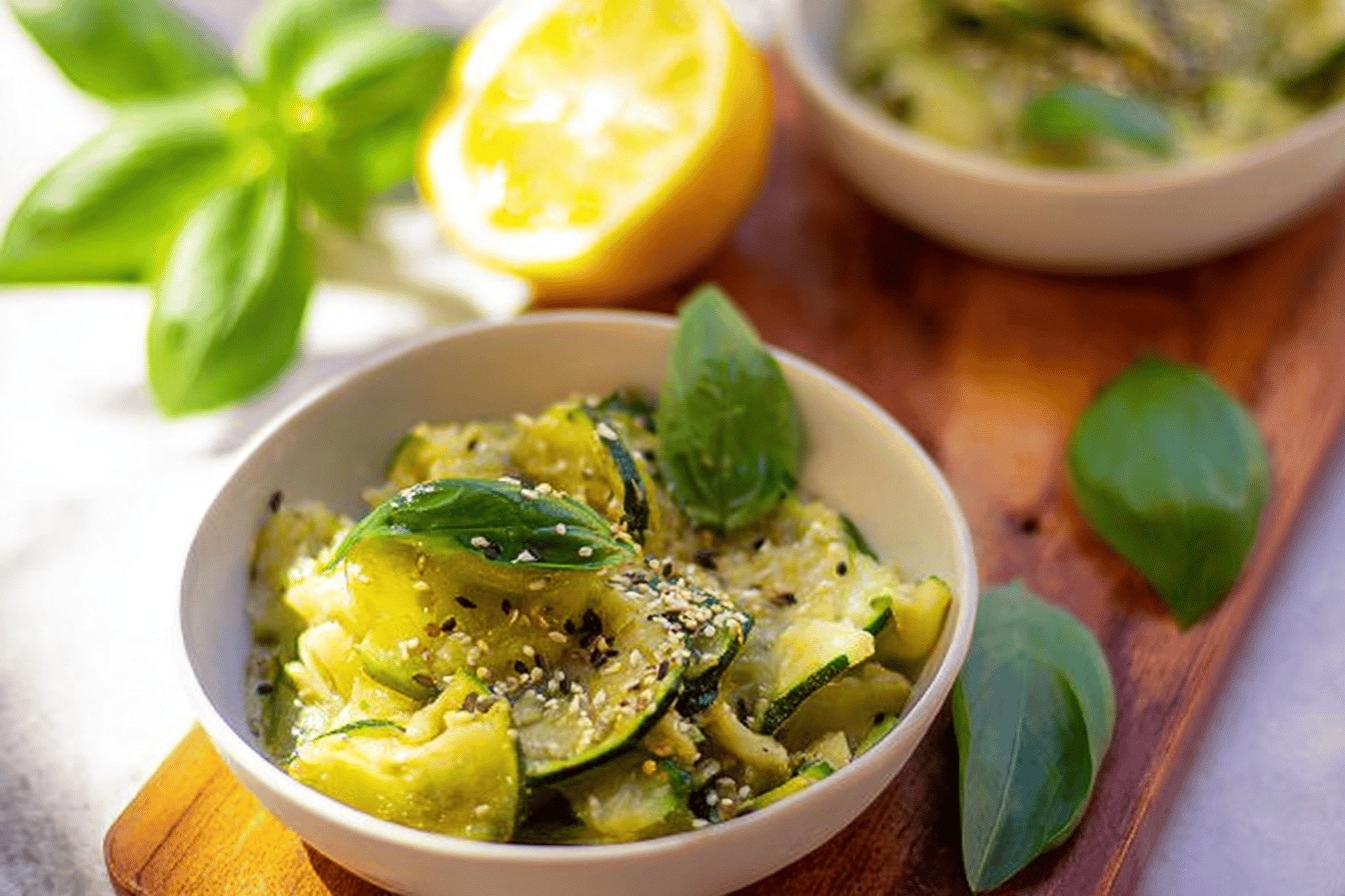 Courgettes écrasées citron ail : recette facile & délicieuse