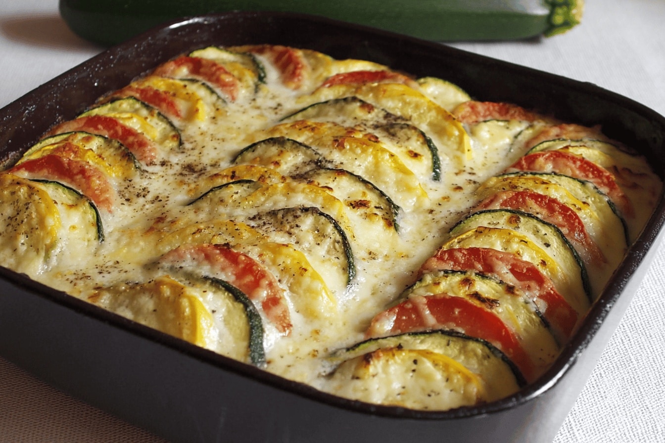 Gratin de courgettes mozzarella : recette facile et gourmande au four