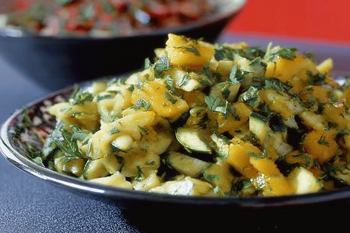Salade Fraicheur de courgettes à la marocaine 