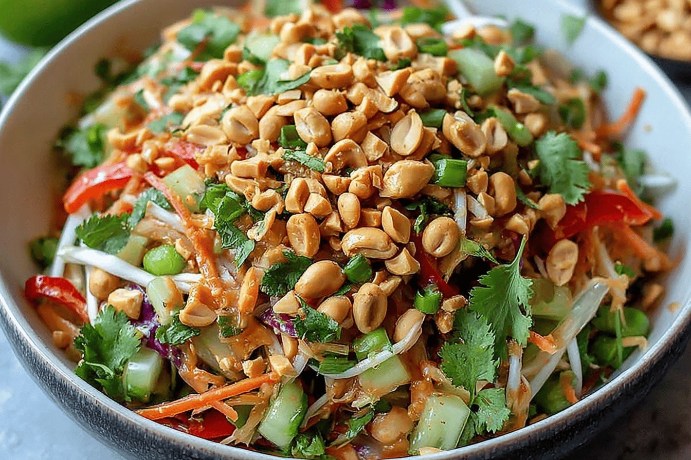 Salade Thaï aux Cacahuètes : Recette Facile et Délicieuse