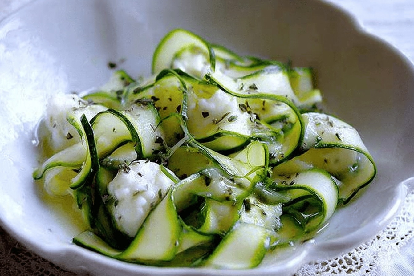 Salade été healthy : salade de courgettes crues