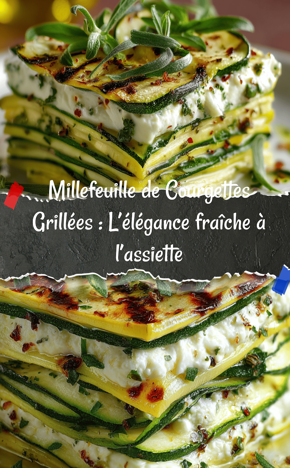 Millefeuille de Courgettes Grillées : L’élégance fraîche à l’assiette