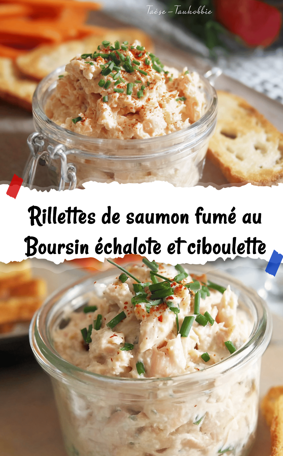 Rillettes de saumon fumé au Boursin échalote et ciboulette