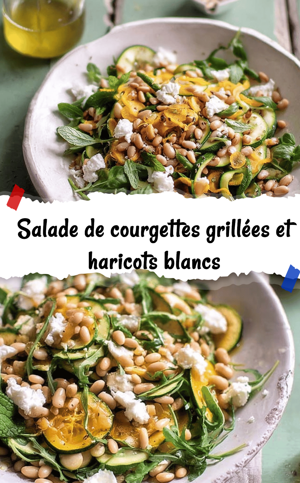 Salade de courgettes grillées et haricots blancs