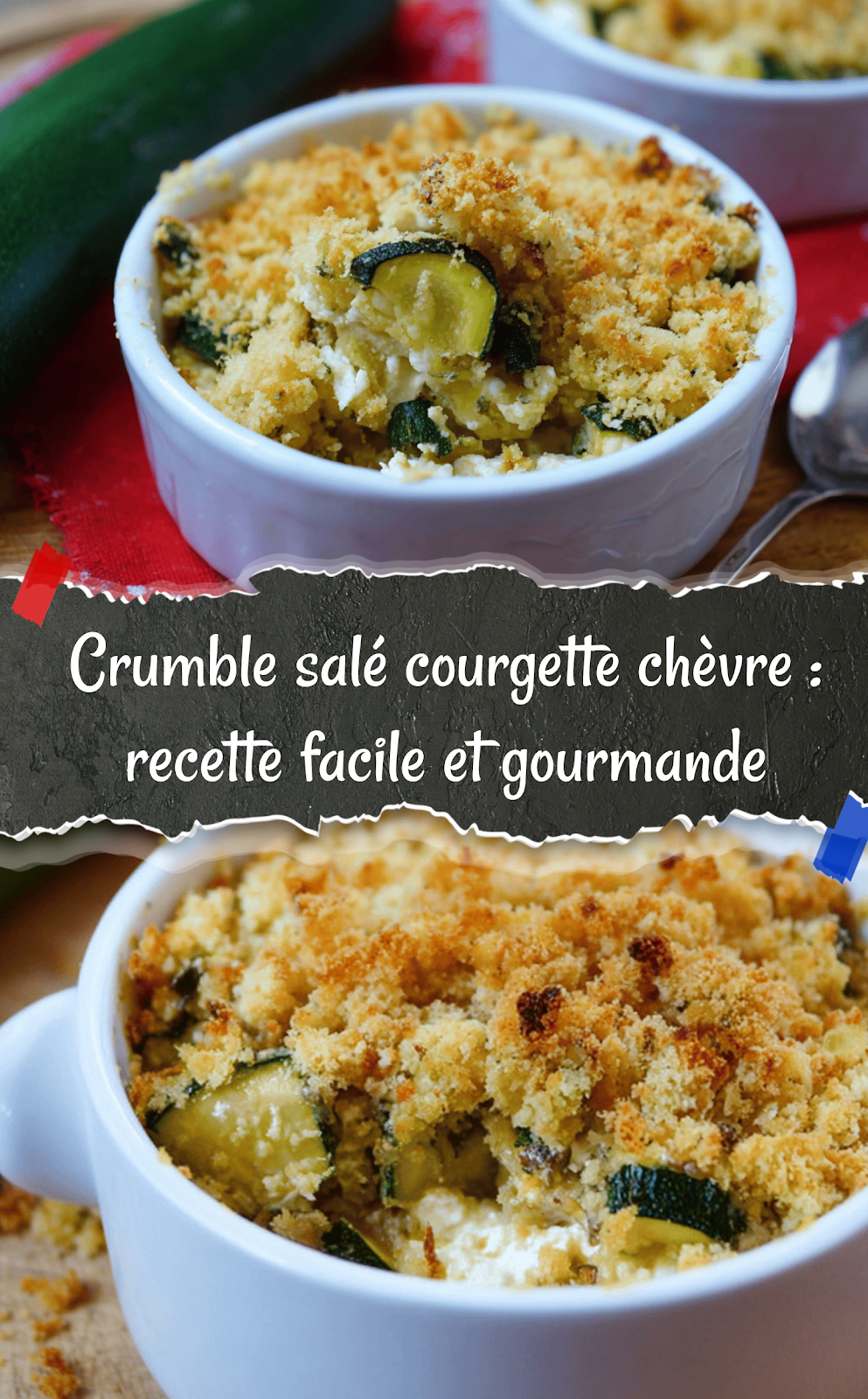 Crumble salé courgette chèvre : recette facile et gourmande