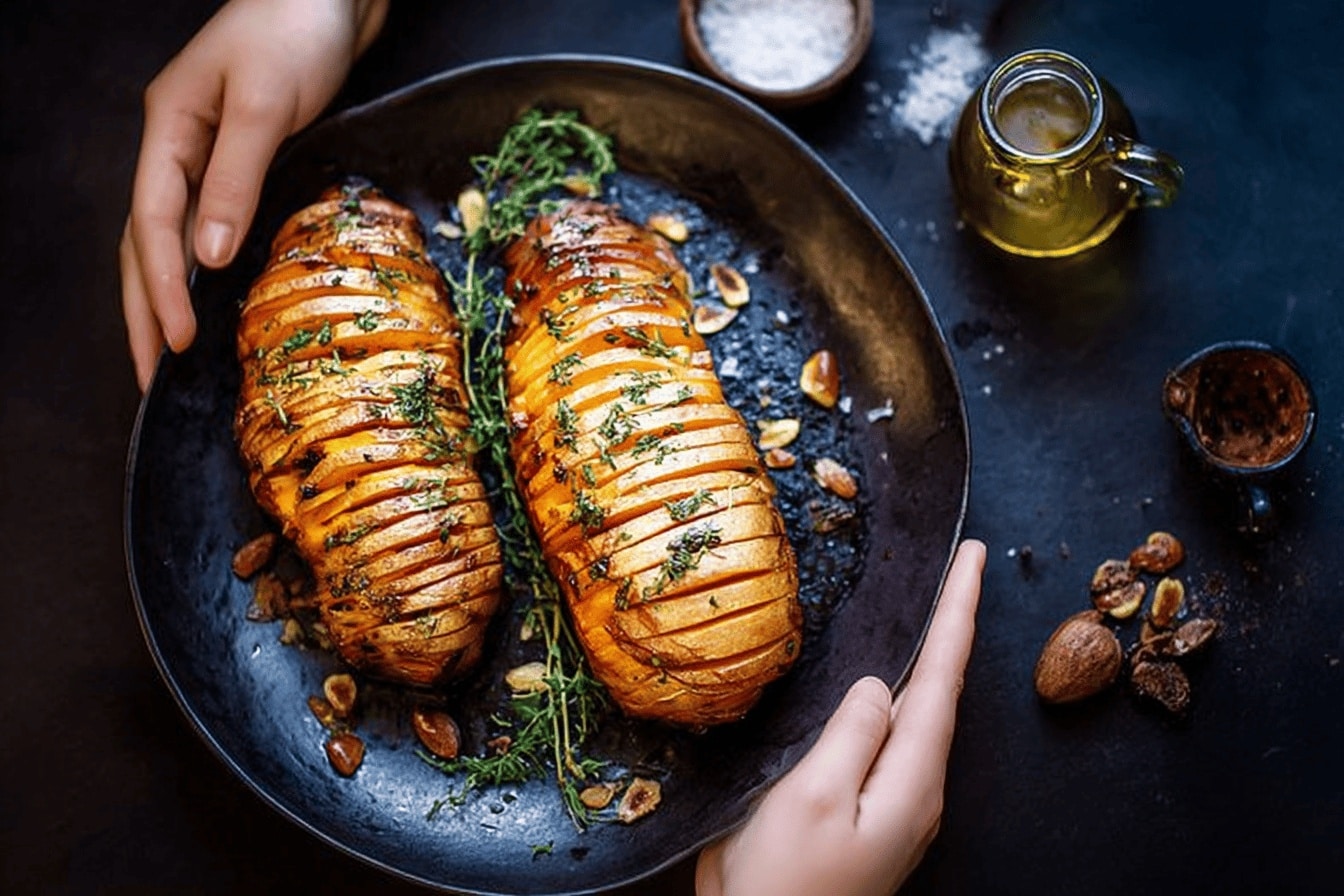 Courge Butternut Rôtie Façon Hasselback – Recette Facile et Familiale Irrésistible