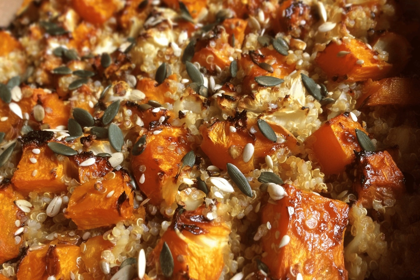 Potimarron rôti, feta, thym et quinoa – Recette saine, facile et sans gluten