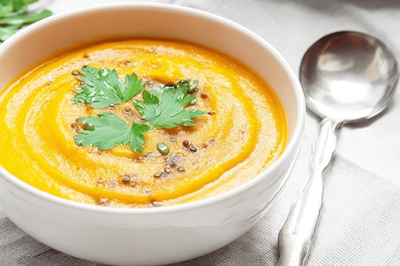 Soupe au potimarron & lentilles corail – Recette saine et facile d’automne