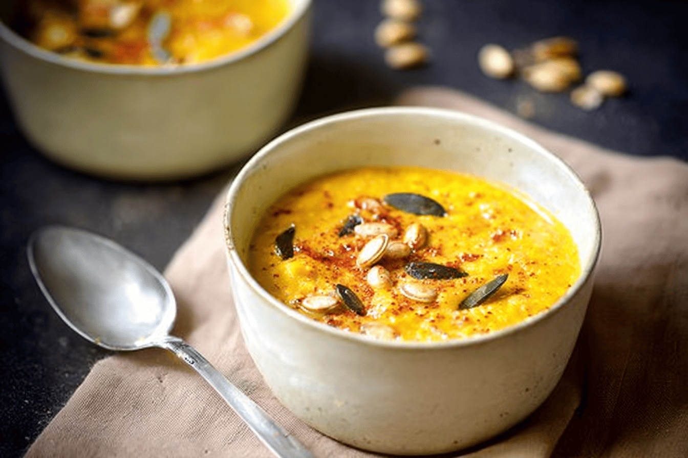 Velouté de courge butternut rôti, carottes et coco – Recette facile et saine
