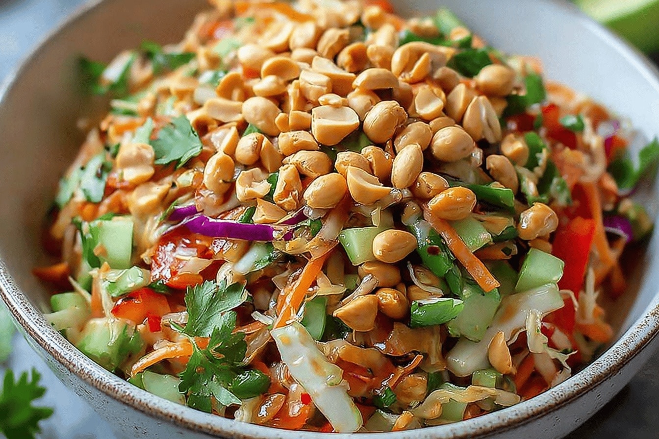 Salade Thaï Cacahuète : Recette Fraîche, Saine et Facile à Réaliser