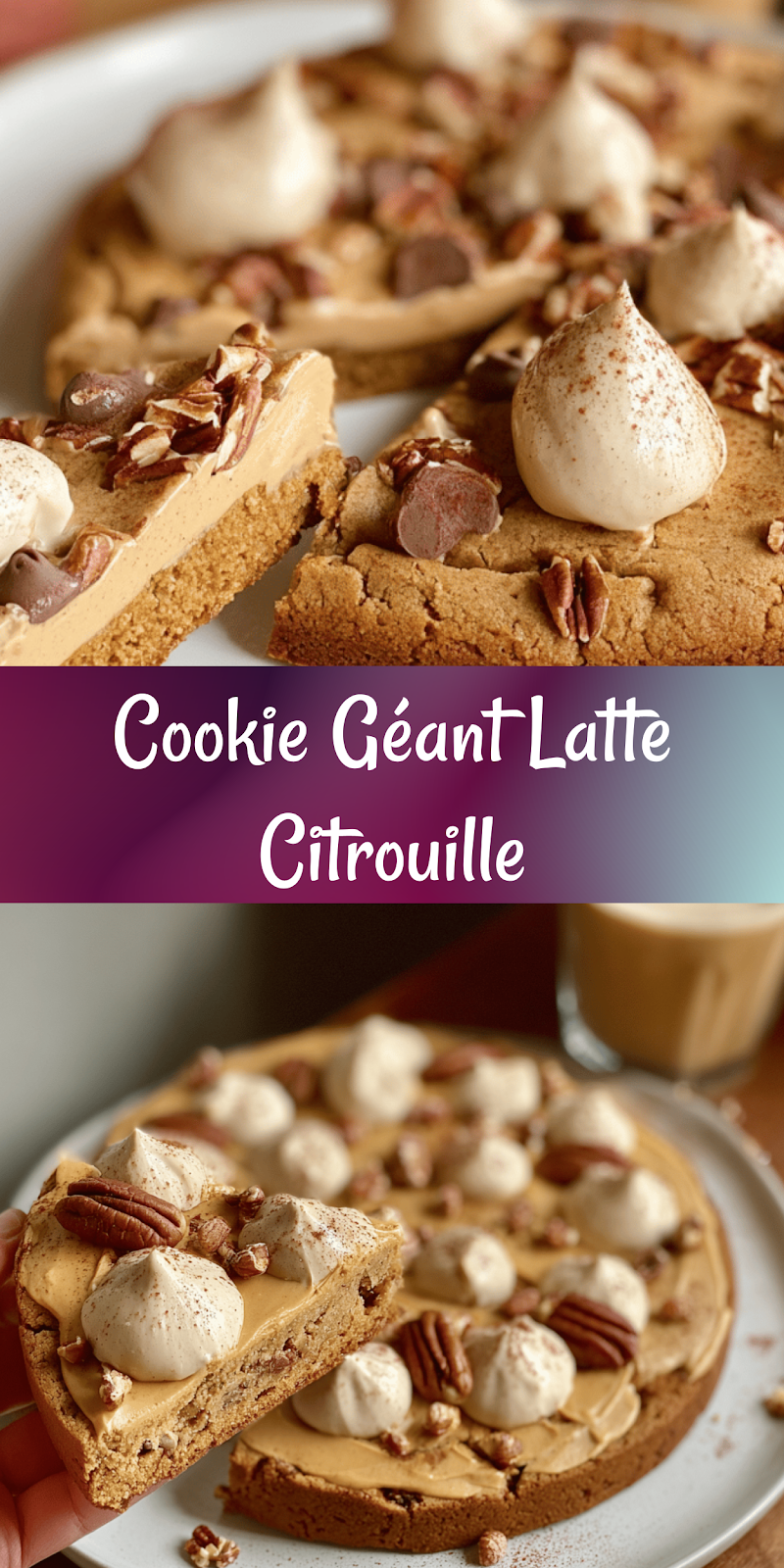 Cookie Géant façon Pumpkin Spice Latte – Recette Facile et Gourmande d’Automne