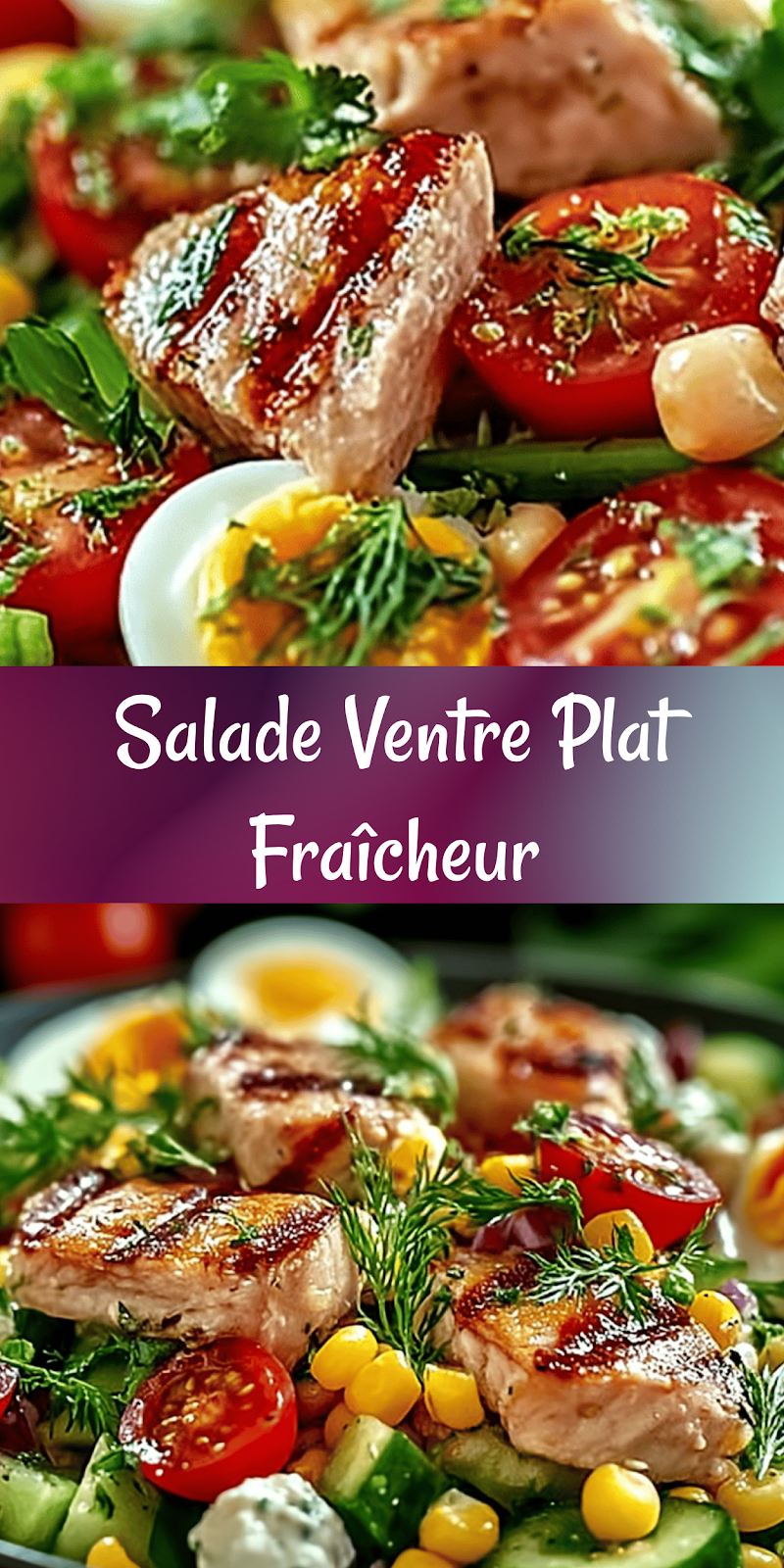 Salade fraîcheur ventre plat – Recette saine, rapide et délicieuse à tester !