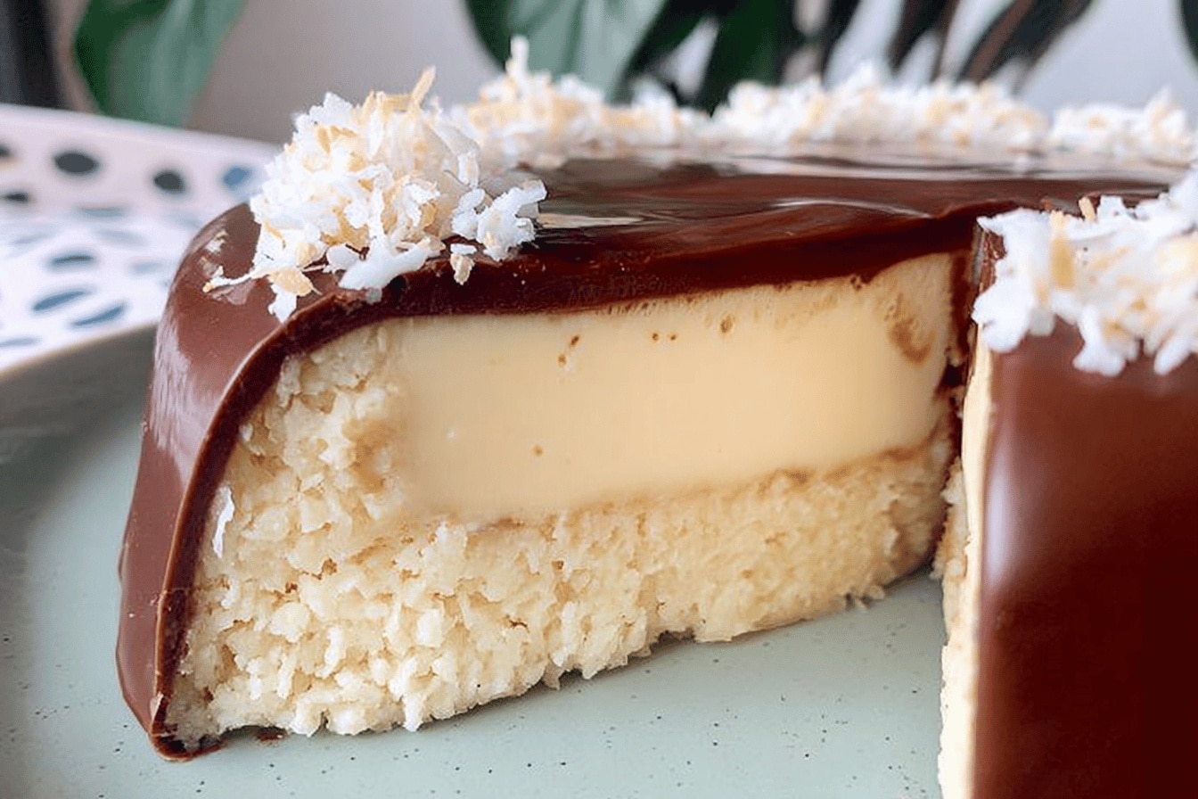 flan coco chocolat façon bounty