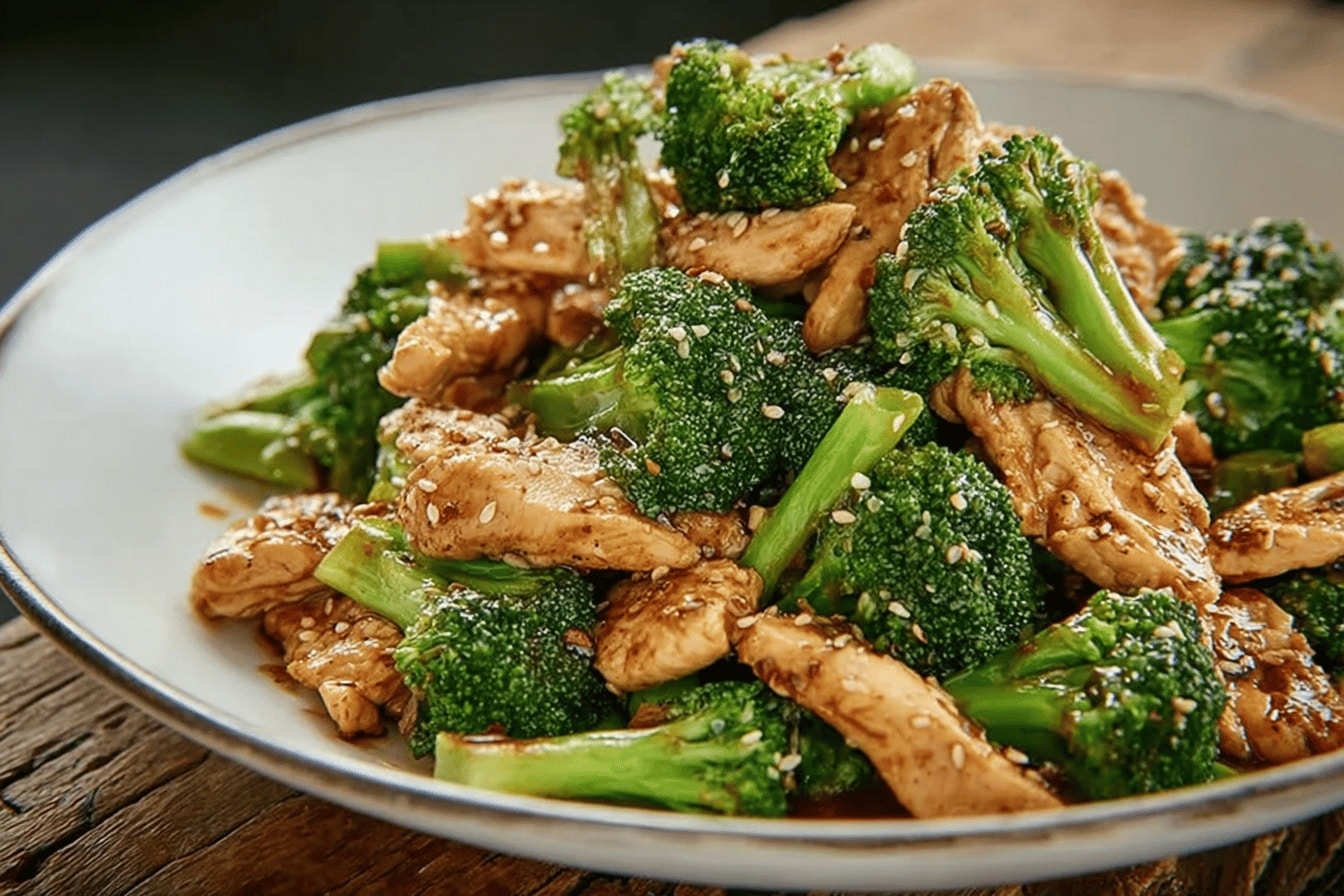 poulet sauté au brocoli