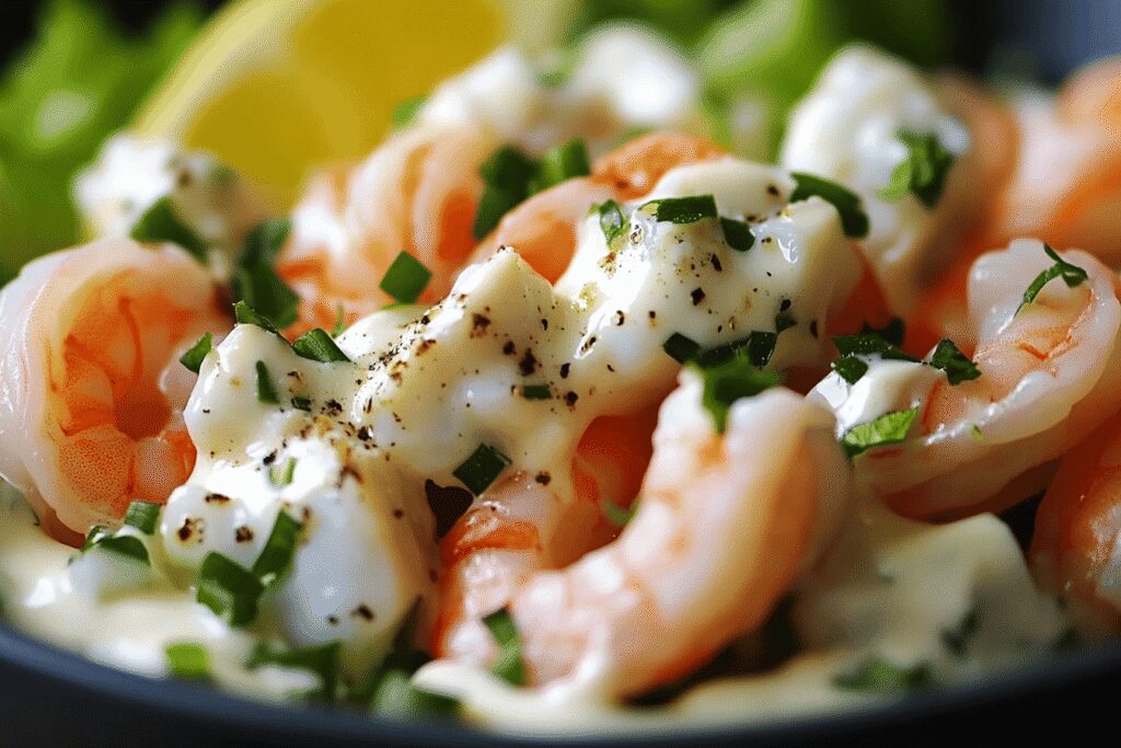 Salade de crevettes crémeuse