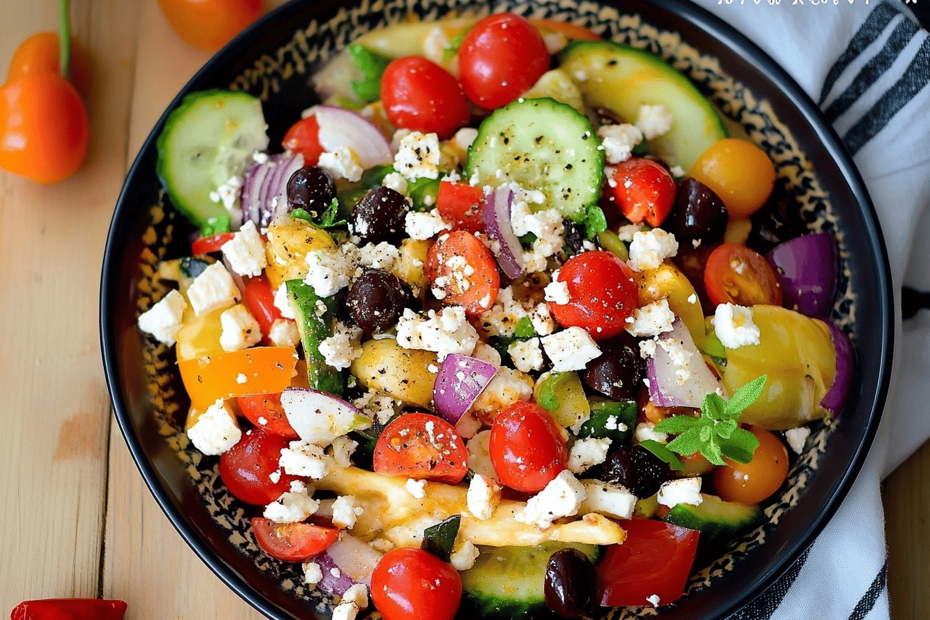 Salade grecque épicée pois chiches