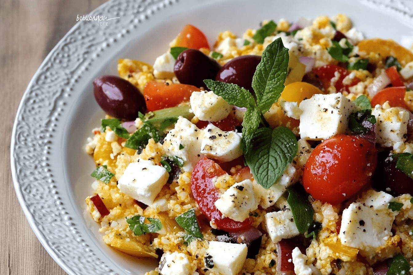 Salade méditerranéenne boulgour feta