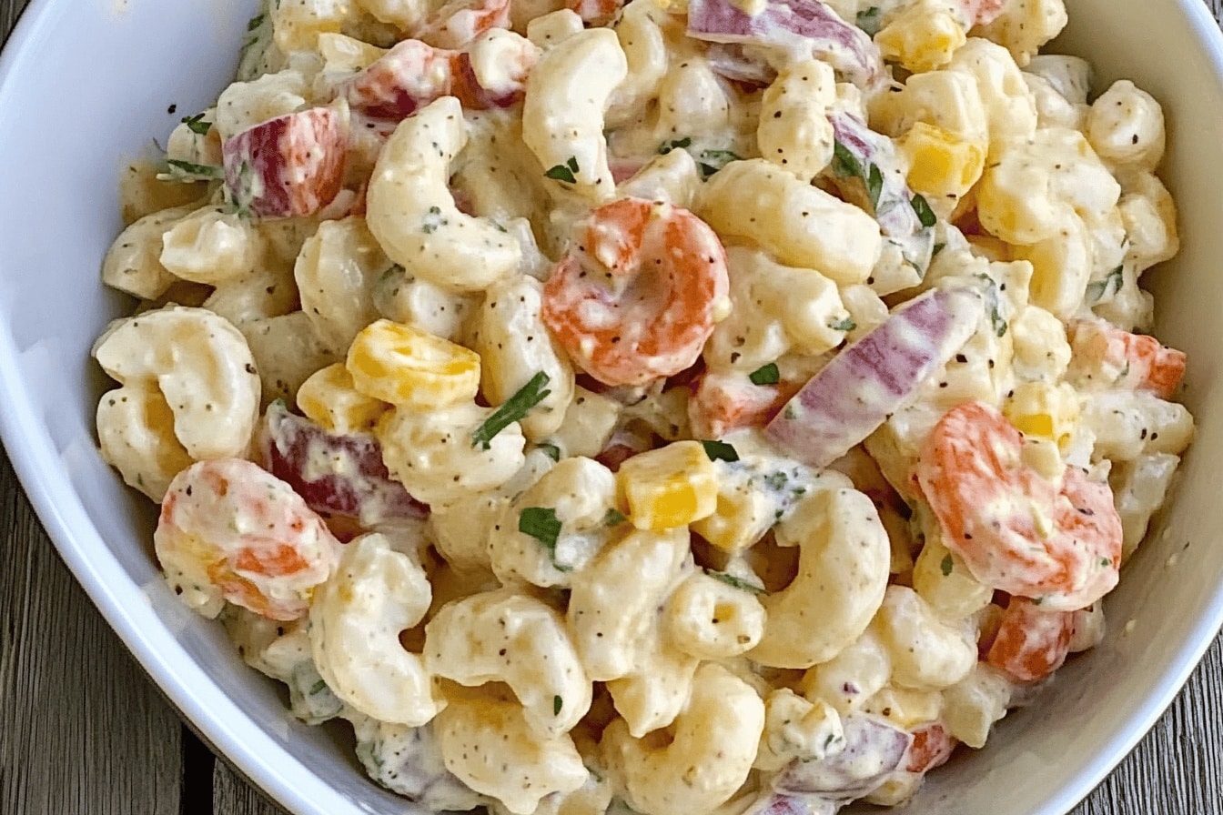 Salade de pâtes crevettes César