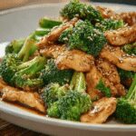 poulet sauté au brocoli